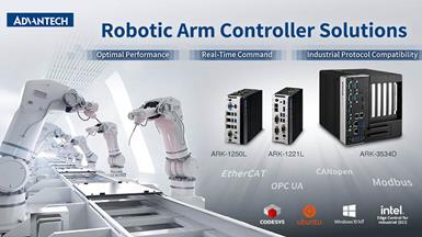 Giải pháp điều khiển cánh tay robot dòng ARK của Advantech hợp lý hóa các hoạt động theo thời gian thực và nâng cao năng suất